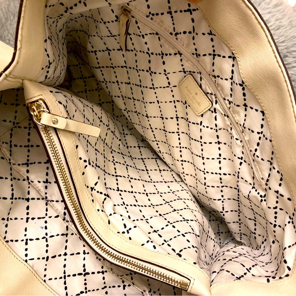 Kate Spade Cove Street Airel Colorblock Cow Leather Tote, Pebble/black - Picture 9 of 16